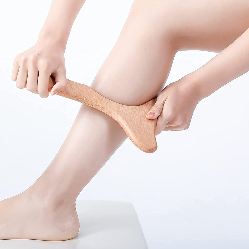 [Australia] - Wood Therapy Massage Tool Wooden Lymphatic Drainage Massager One-handed Body Sculpting Tools for Maderoterapy,Anti-Cellulite,Gua Sha,Muscle Release-11 * 6inches 