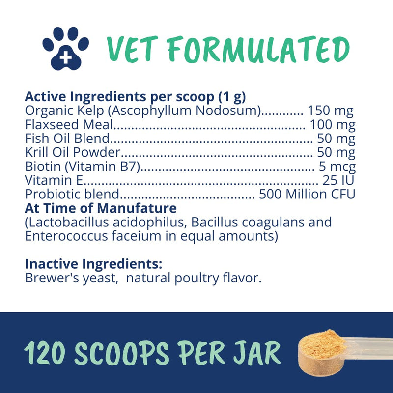 Under The Weather Allergy & Itch Relief Powder for Dogs | Dog Allergy and Itch Aid | Immune Booster and Skin & Coat Supplement for Dogs | Aids Seasonal Allergies, Skin Hot Spots & Anti-Itch - PawsPlanet Australia