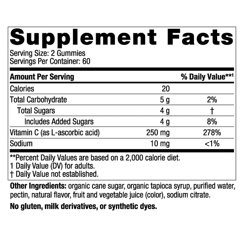 Nordic Naturals Vitamin C Gummies, Tart Tangerine - 120 Gummies - 250 mg Vitamin C - Immune Support, Antioxidant Protection, Child Growth & Development - Non-GMO, Vegan - 60 Servings (Pack of 2) 120 Count (Pack of 2)