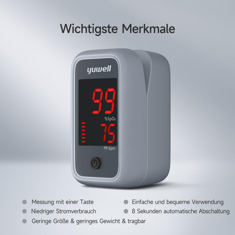 [Australia] - Yuwell pulse oximeter, oxygen saturation meter fingertip with heart rate measurement YX105 