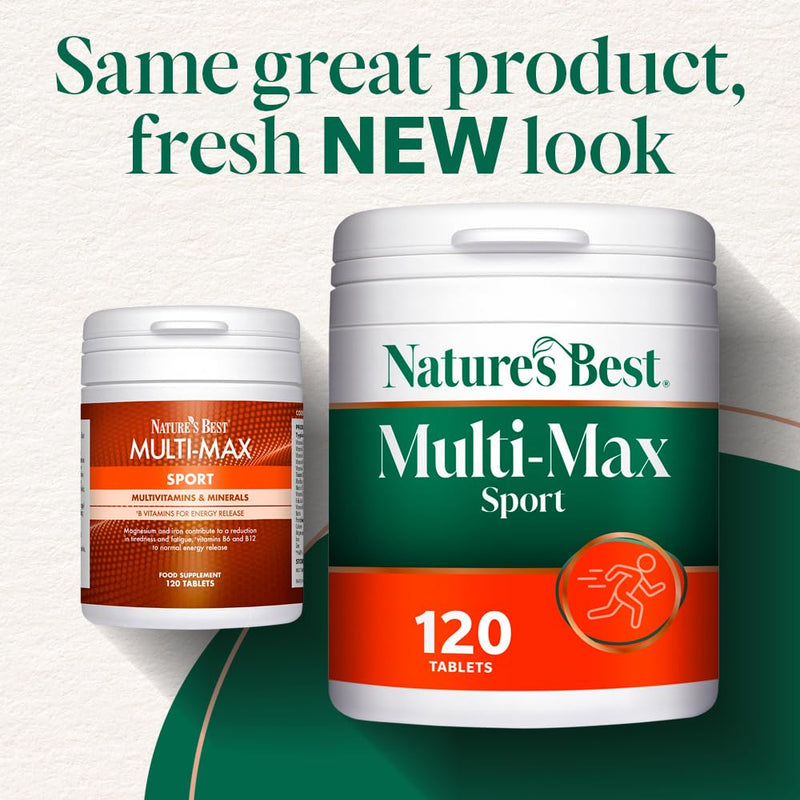 Nature's Best Multi-Max Multivitamin for Sport - Performance & Recovery Support - UK Made - 120 Tablets (2 Months' Supply)