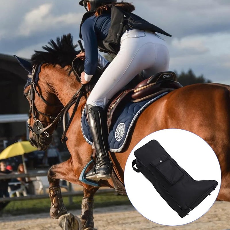 Cowboy Boot Bag for Travel - Holds Up to 8 Pairs Fits Boots Up to 13" Tall | Oxford Cloth, Waterproof, Zipper | Boot Bag for Equestrian, Western, Riding Boots | Men & Women for Travel & Storage