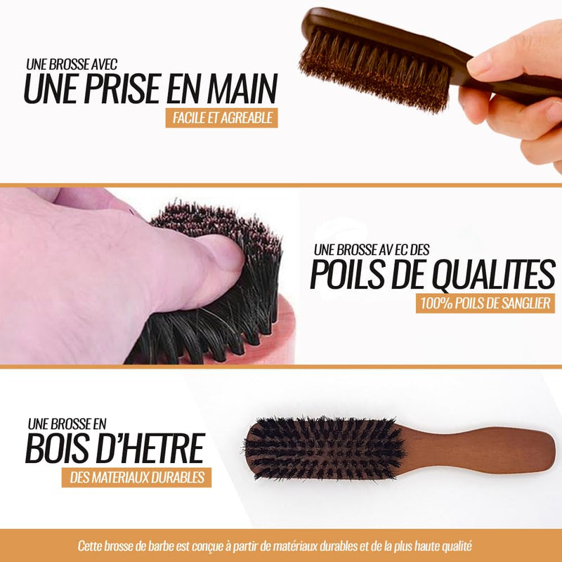 [Australia] - BARBER TOOLS Brush Beard Brush with Handle, 1 Piece 1 Piece (Pack of 1) 