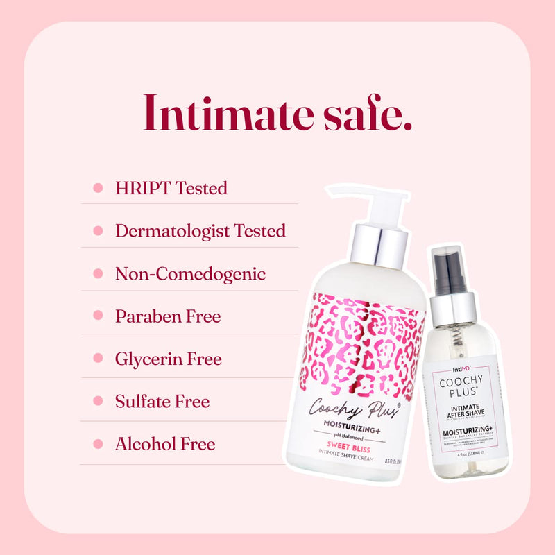 [Australia] - IntiMD Coochy Plus Intimate Shaving Complete Kit - Sweet Bliss & Organic After Shave Protection Soothing Moisturizer Mist - Antioxidant Formula Prevents Razor Burns, Itchiness & Ingrown Hair Sweet Bliss Shave Cream+After Shave Mist 1 Count (Pack of 1) 