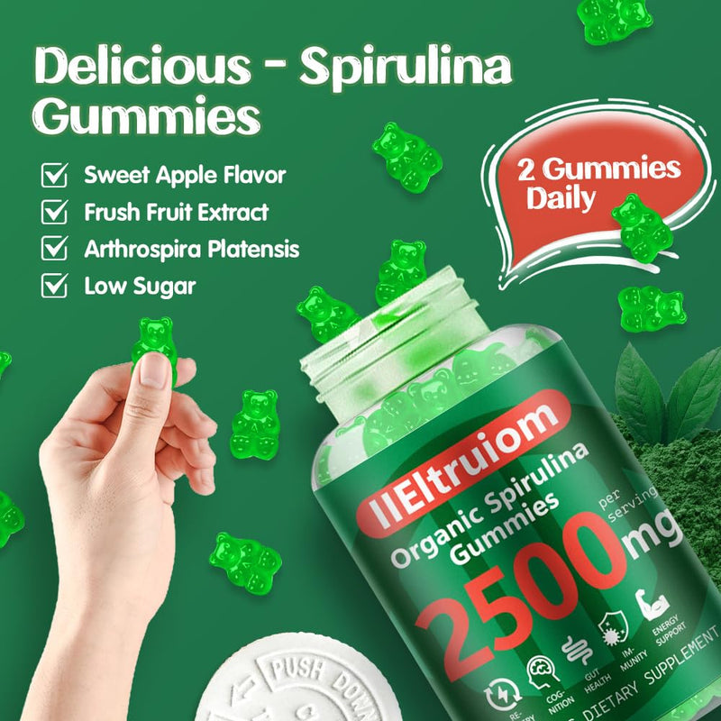 Super Greens Gummies with 13+ Multivitamins, Vegan & Gluten Free | Plant-Based Formula Made with Real Green Ingredients, 60 Count 1