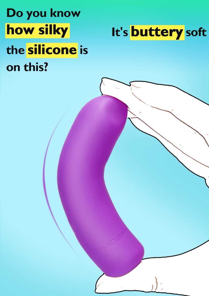 [Australia] - Small Bullet Vibrator for Women: Waterproof Mini Clit Vibrator with 10 Modes, Full Silicone Vibrating Finger Massager for G Spot Nipple, Female Rechargeable Lipstick Vibe Sex Toy, Purple 