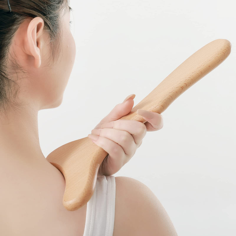 [Australia] - Wood Therapy Massage Tool Wooden Lymphatic Drainage Massager One-handed Body Sculpting Tools for Maderoterapy,Anti-Cellulite,Gua Sha,Muscle Release-11 * 6inches 