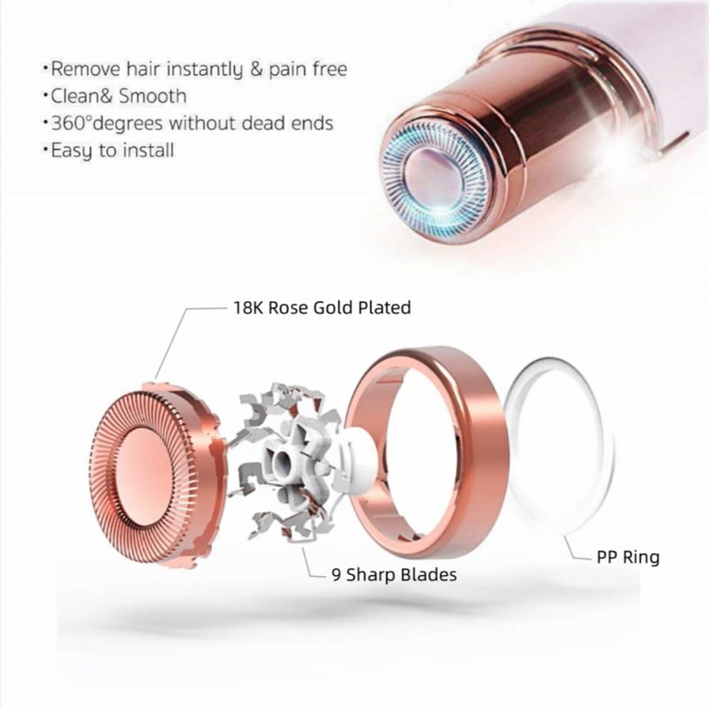 [Australia] - Facial Hair Remover Replacement Heads - Gen 1 Compatible with Finishing Touch Flawless Hair Remover Tool for Women Easy Facial Hair Removal Generation 1 Single Halo 6 Pack 