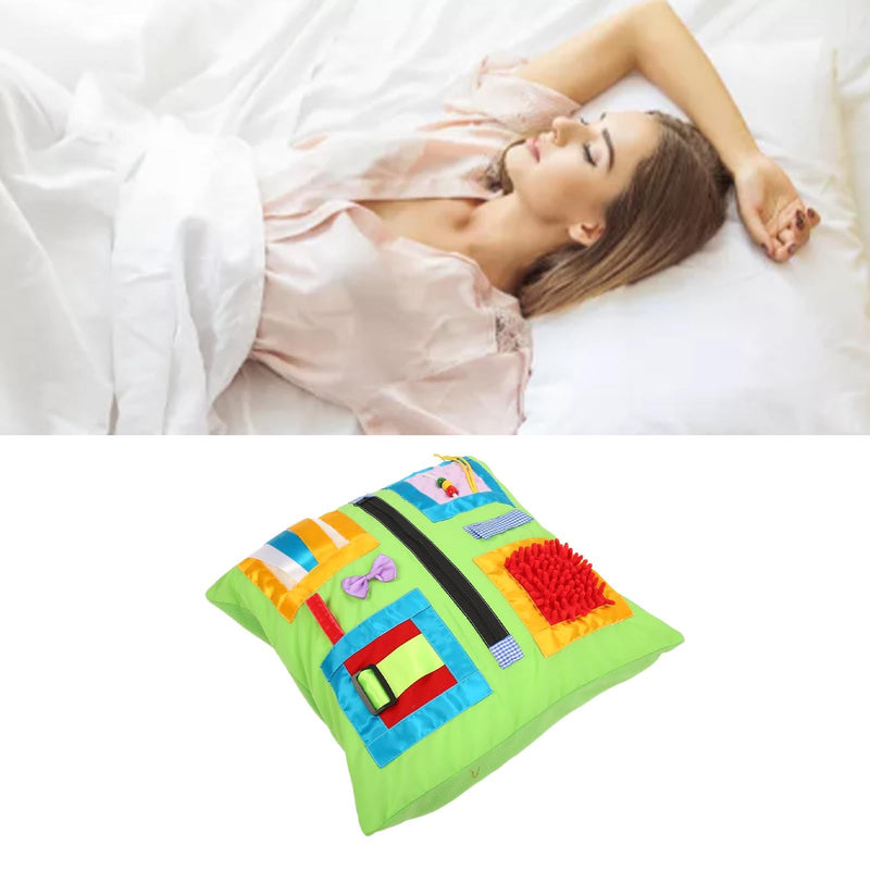 [Australia] - Pyhodi Dementia Pillow, 2 Sided Fidget Sensory Blanket, Fidget Pillow, Sensory Pillow for Alzheimer's, Asperger's, Autism Dementia Patients, Removable Gadgets, Shoelaces, 