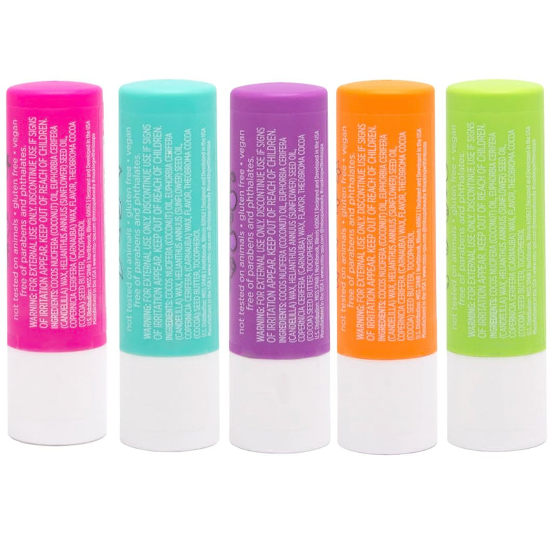 Miss Spa Hydrating Lip Balm Set Moisturizing Lip Care Gift Set for Dry Lips,Nourishing Lip Moisturizer with Shea Butter & Vitamin E, Vegan Gluten Free, Long-Lasting Hydration, 5 Flavors