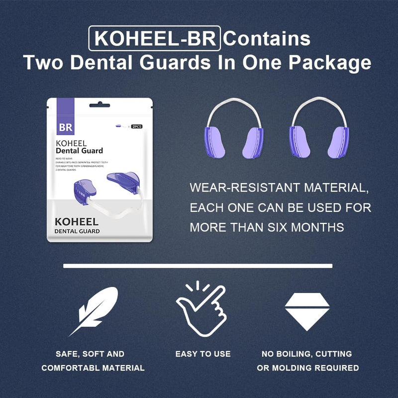 [Australia] - KOHEEL Night Guard Adjustable, Dental Guard Stops Bruxism, 2 Count (1 Pack) 1 Pack 