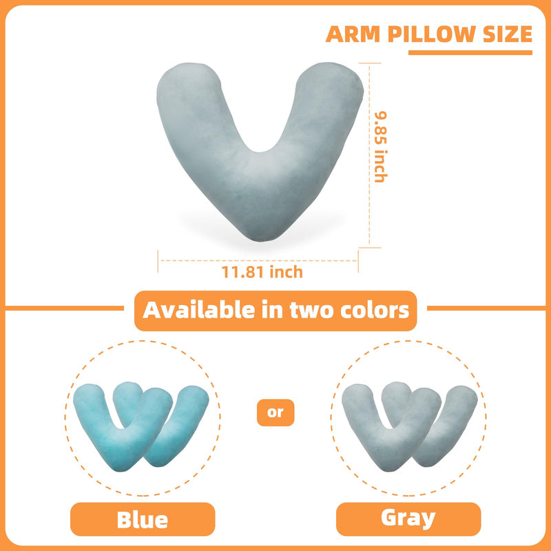 [Australia] - 2 PCS Underarm Pillows for Sweat Absorption & Ventilation - Premium Beans Cotton Armpit Pillows, Keep Axillary Dry & Breathable for Post-Surgery Recovery, Long-Term Bed Rest & Elderly Care (Gray) Gray 