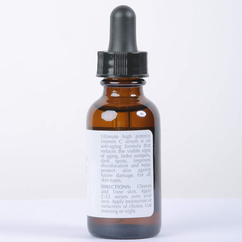 REXSOL 22% ADVANCED VITAMIN C SERUM, With Hyaluronic Acid, Ferulic Acid, Rosemary & Vitamin E, Best Anti-Aging Formulation, Reduce Visible Signs of Aging, Dark Spots (30 ml / 1 fl oz)