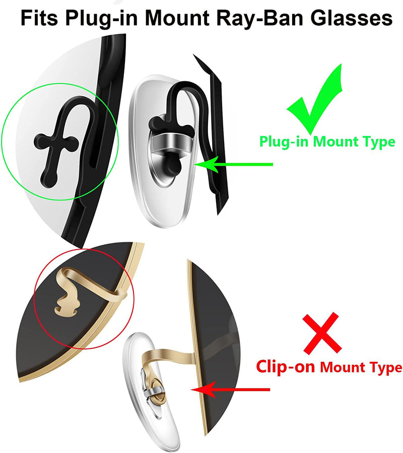 [Australia] - 5 Pairs Replacement Nose Pads for RayBan RB3549, RB4071, RB6336, RB7140, RB8415 and More Eyeglasses, Sunglasses Models (Silver) Silver 