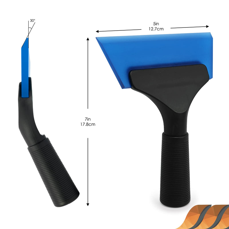 [Australia] - EHDIS Small Squeegee 5 inch Rubber Window Tint Squeegee for Car, Glass, Mirror, Shower, Auto,Windows -Blue (Blue) Blue 