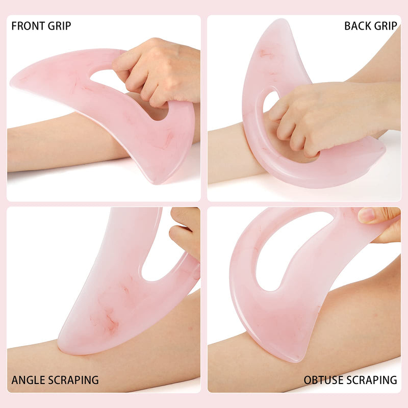 [Australia] - AICNLY Large gua sha massage tool, lymphatic drainage massager,muscle scraping massage tools,body sculpting Anti Cellulite tools for man and women (pink) Pink 