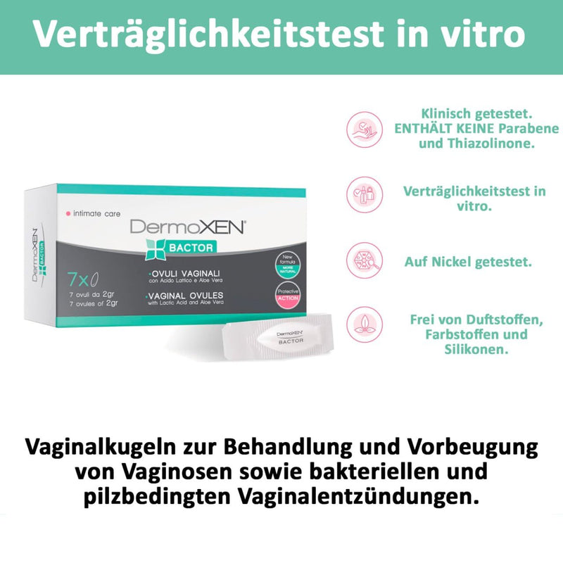 [Australia] - DERMOXEN BACTOR Vaginal egg disinfectant and fungicide. Protects against bacterial and fungal vaginosis and vaginitis. Relieves burning and itching. 7 pieces 