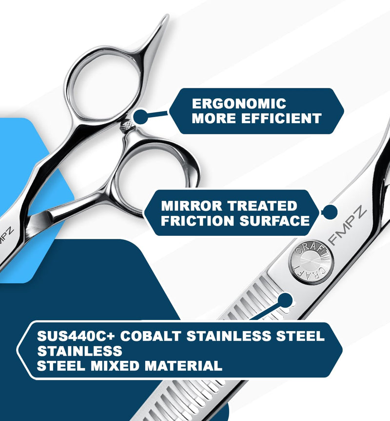 Professional Hair Thinning Shears Hair Cutting Texturizing Teeth Scissors - 6" Right Hand HIGH-END Extremely Sharp Scissors 440C Stainless Steel for Salon Home Stylists 6.0” Professional Thinning Shears 6 inches