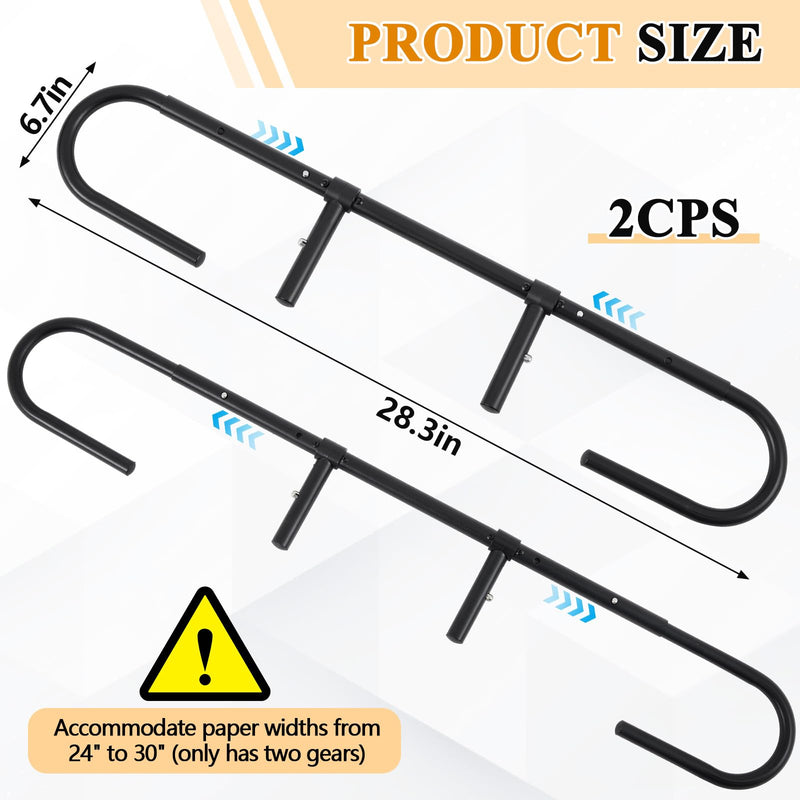 [Australia] - Blulu 2 Pcs Massage Paper Roll Holder for Massage Tables Adjustable from 24" to 30" Width, with Rubber Band for Paper Roll Fixed 
