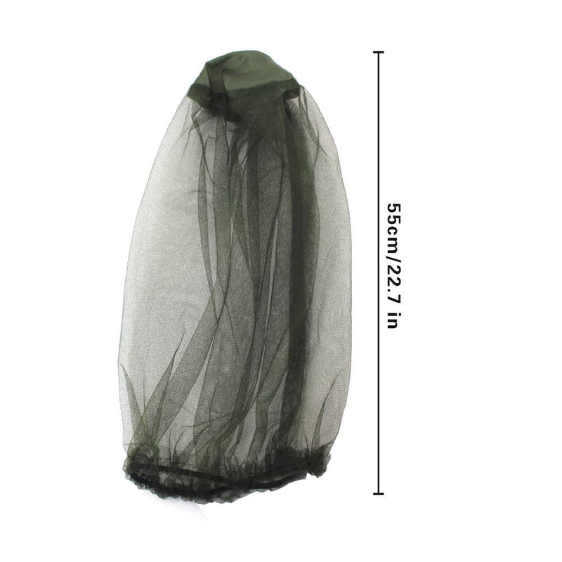 [Australia] - 5 Pack Premium Mosquito Head Net Mesh Hat Face Netting Lightweight Durable Protective Cover Fly Insects Bugs Preventing for Camping Hiking Fishing Outdoor Activity 