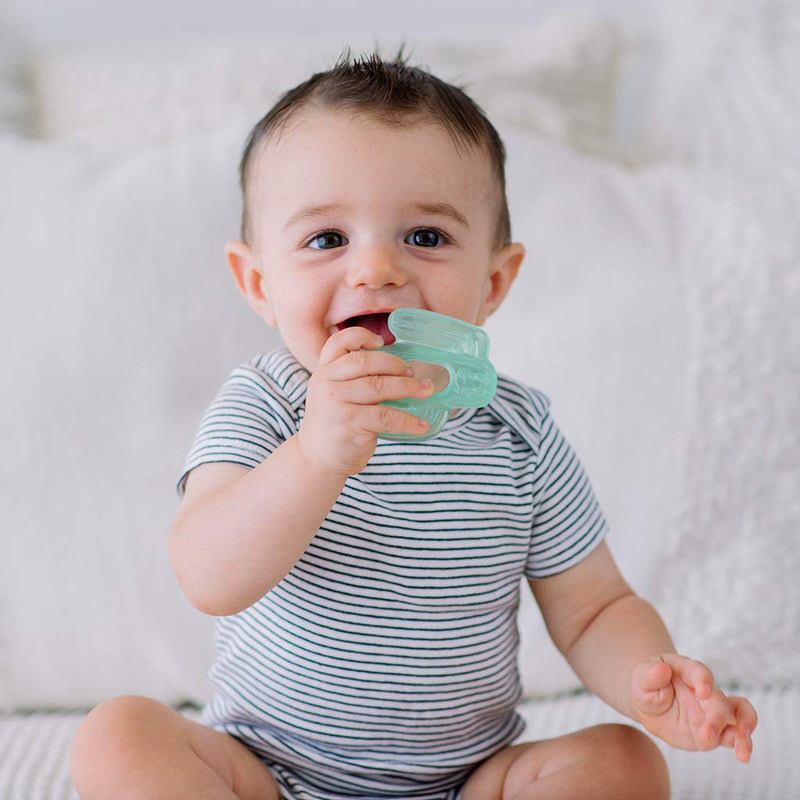 [Australia] - Itzy Ritzy Water-Filled Teethers - Cold Cutie Coolers Textured On Both Sides to Massage Sore Gums & Emerging Teeth - Can Be Chilled in Refrigerator, Set of 3 Green Cactus Water Teethers 