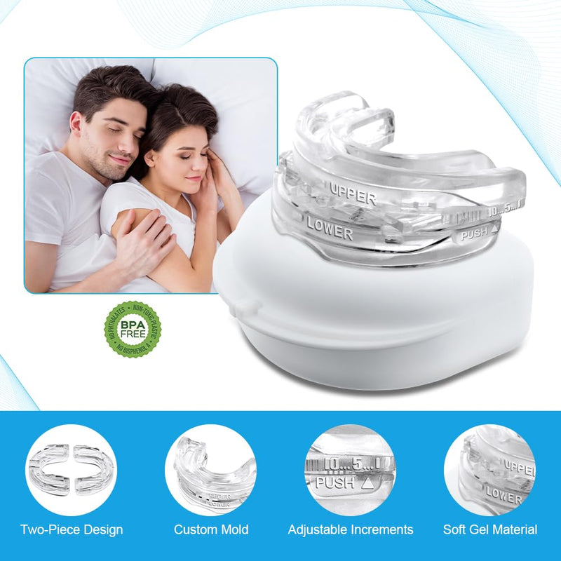 [Australia] - ACWOO anti snoring mouthpiece, snoring stopper, effective bite splints, night bite splint against teeth grinding and snoring for men women anti-snoring device 