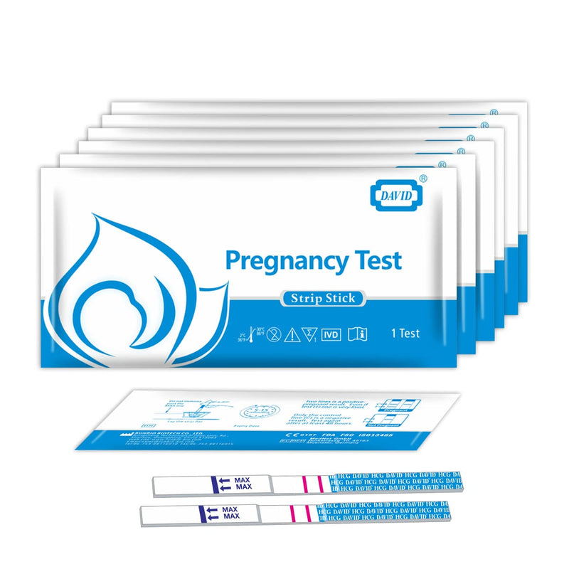DAVID HCG 16-Count Pregnant Test Early Detection, Pruebas De Embarazo 6 Days Sooner Than Missed Period, 13 HCG Strips and 3 HCG Sticks Combo