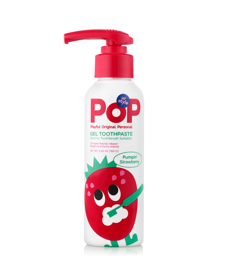 [Australia] - POP Kids Gel Toothpaste Pumpin Strawberry (Pack of 2) 