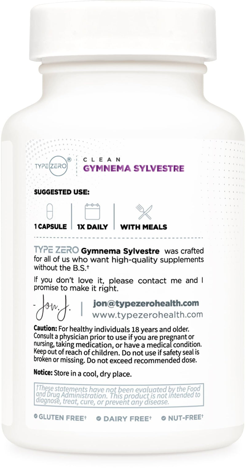 [Australia] - Type Zero Clean Gymnema Sylvestre Capsules (120 Servings, 3,500 MG Equivalent Per Serving) - Non-GMO, Gluten Free 