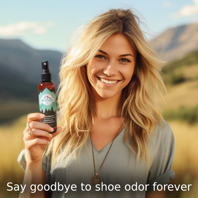 [Australia] - Lumi Outdoors Natural Shoe Deodorizer Spray and Foot Powder Bundle - Lemon Eucalyptus and Foot Powder 