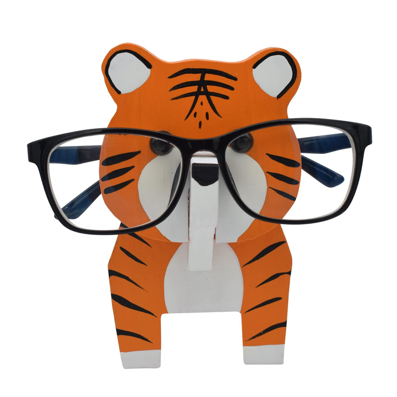 [Australia] - VIPbuy Tiger Wooden Glasses Holder, 3D Wooden Puzzle Glasses Stand Animal Glasses Holder Sunglasses Display Rack Gifts Home Office Desk Decor 