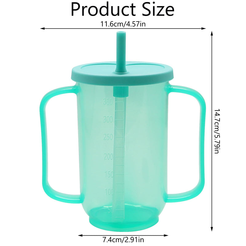 Adult Sippy Cup with Straw and Lid, Non Spill Cups for Elderly, Beakers for Elderly, Feeder Cup for Bedridden Patients, Feeding Cup for The Elderly, Disabled