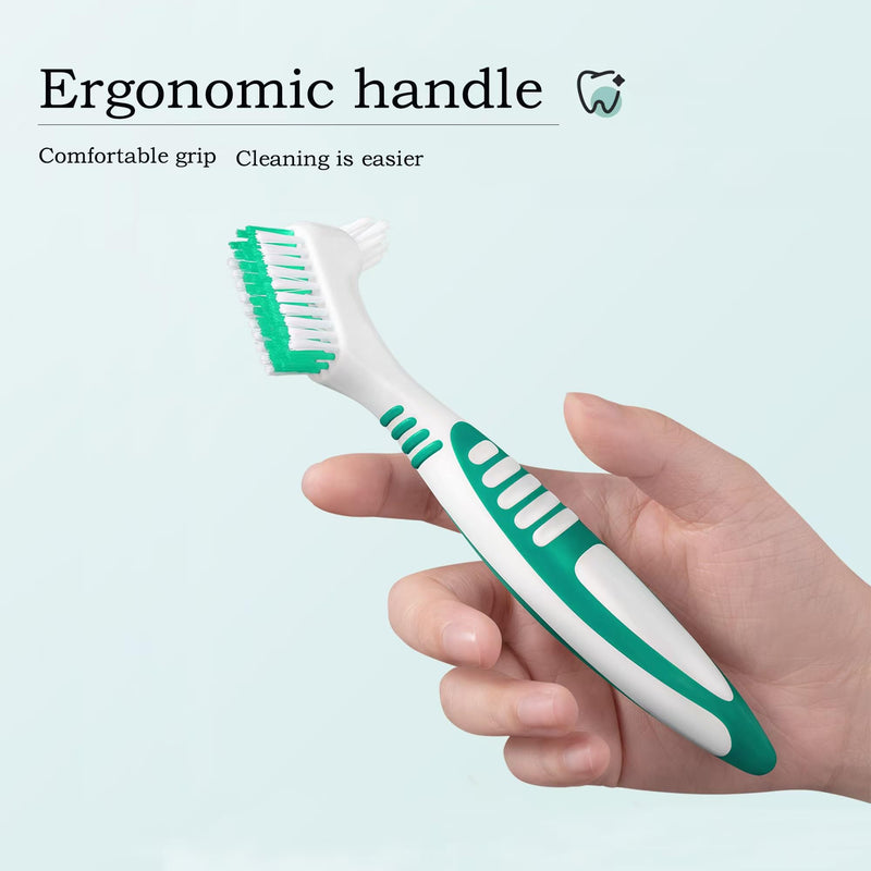 [Australia] - [2025 Upgrade] 9Pcs Denture Brush，Denture Toothbrushes，Denture Cleaning Brush ，Double Sided Toothbrush，9Color 9 Color 