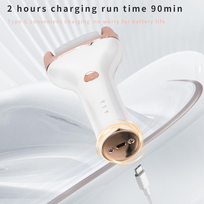 [Australia] - Electric Foot Callus Remover, Waterproof Rechargeable Pedicure Tool Foot Scrubber, Wet & Dry Use, Effectively Removes Hard Skin & Calluses for Smooth Feet 