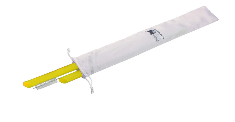 [Australia] - Yellow Vocal Tubes for Speech Therapy and Singing - Therapy Straws for Vocal Health - Set of 2 Silicone Tubes for water resistant Voice Therapy and singing training 