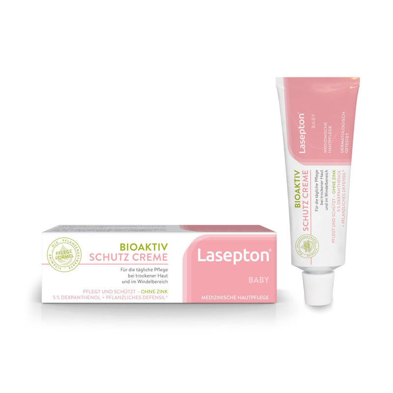 [Australia] - Lasepton Baby Bioactive Protection Cream, 80 ml: Protective cream for care and protection of dry skin areas and in the diaper area, cream with dexpanthenol, against redness and itching 
