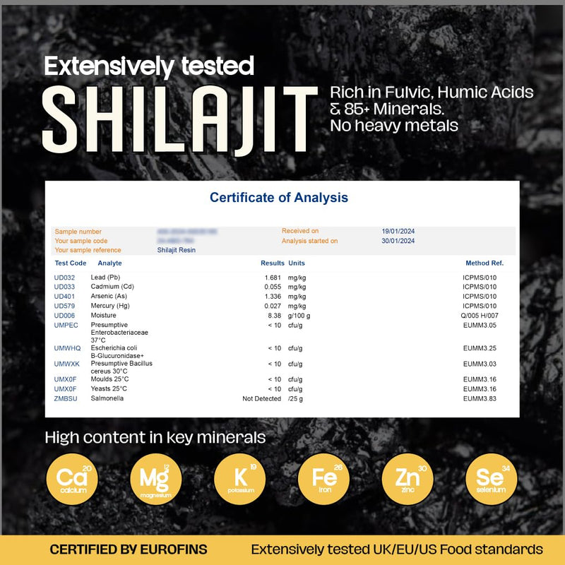 Resin – Pure Himalayan Shilajit Resin, Rich in Fulvic & Humic Acid – Supports Stamina, Immune System & Vitality – (30g) Jar
