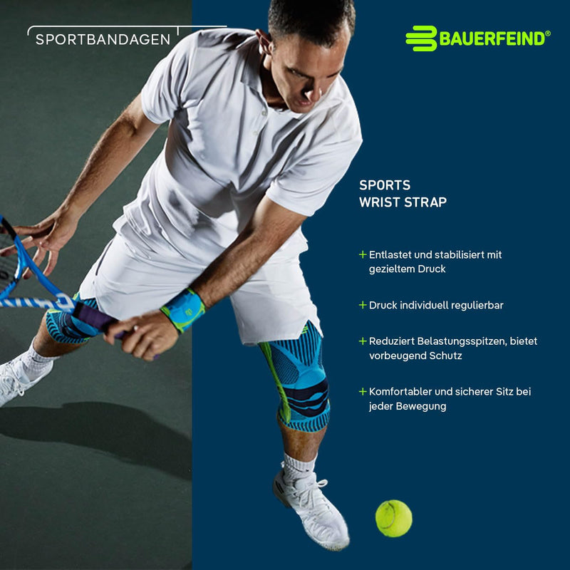 [Australia] - Bauerfeind wrist bandage “Wrist Strap”, 1 wrist bandage for sports such as fitness, weight training and crossfit – stabilizing & protective black L-XL 