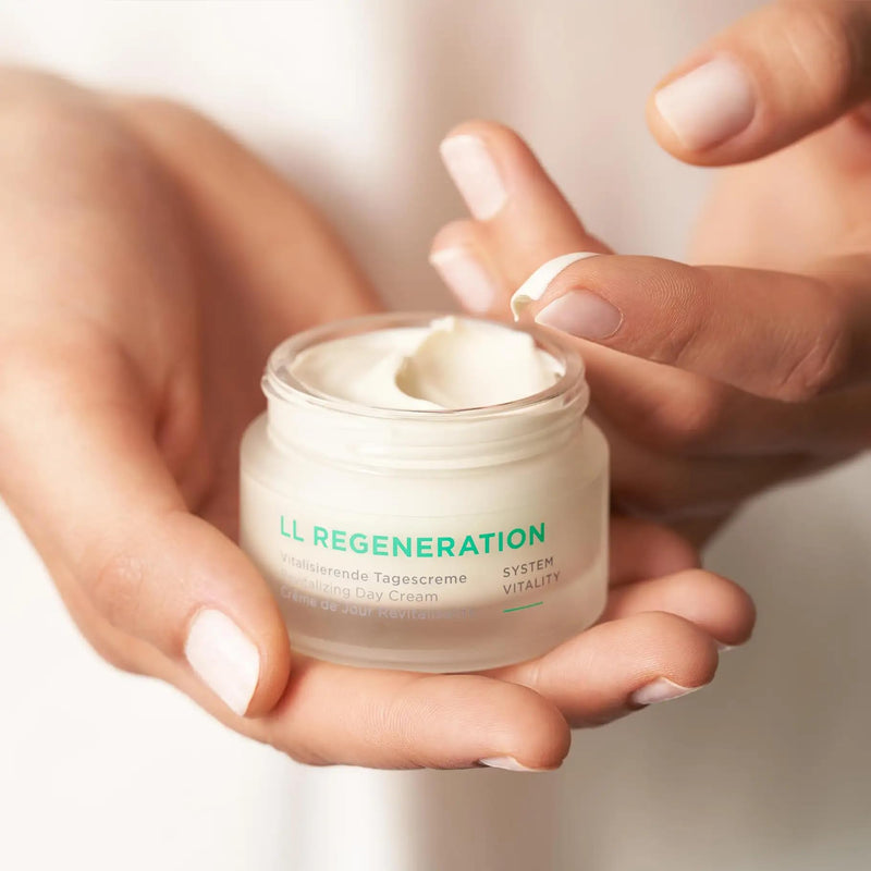 ANNEMARIE BÖRLIND - LL REGENERATION Revitalizing Day Cream - Natural Vitamin C E and Retinoid Anti Aging Face Cream for Visibly Firmer and Wrinkle Free Skin - Step 3 of 5 - 1.69 Fl Oz.