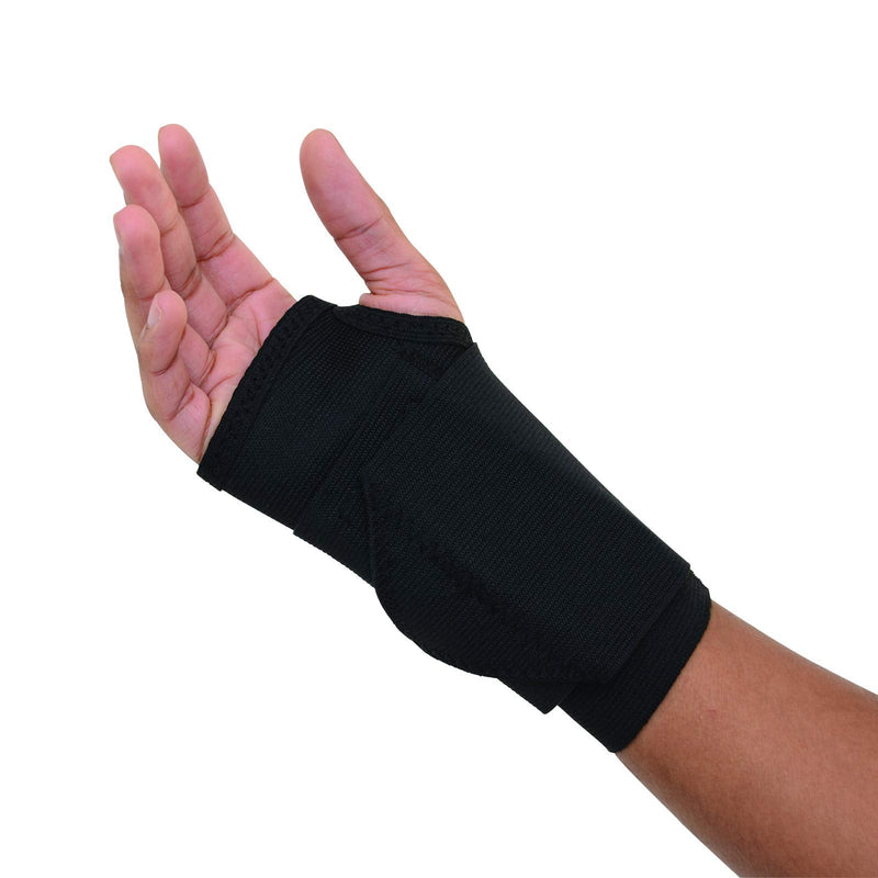 [Australia] - Rolyan Elastic Wrist Support with Tension Strap, Fits Right Hand, Minimal support and restriction of wrist, Secure Splint for Recovery from Wrist Surgery & Injury, Size Medium 