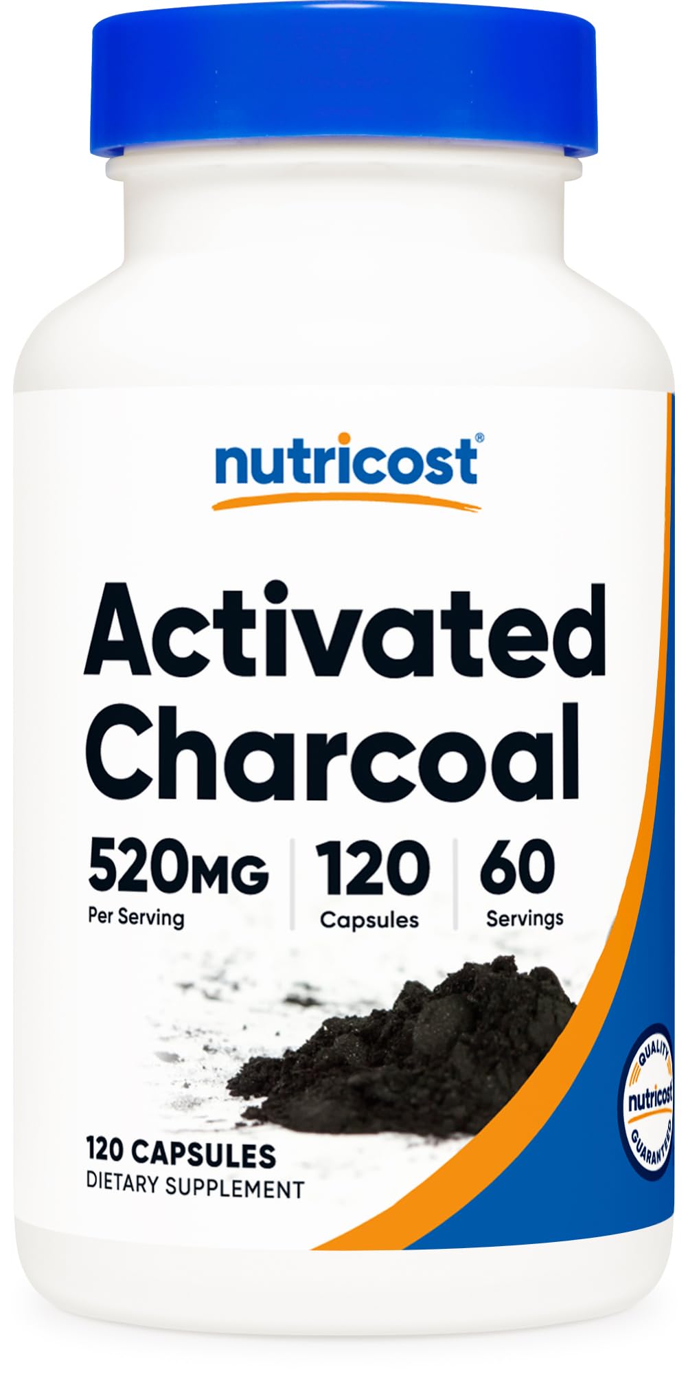 Nutricost Activated Charcoal 520mg, 120 Capsules - Premium Powder, Non-GMO & Gluten Free 120 Count (Pack of 1)