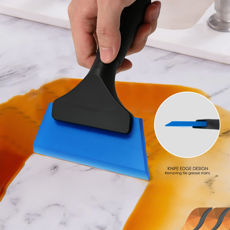 [Australia] - EHDIS Small Squeegee 5 inch Rubber Window Tint Squeegee for Car, Glass, Mirror, Shower, Auto,Windows -Blue (Blue) Blue 