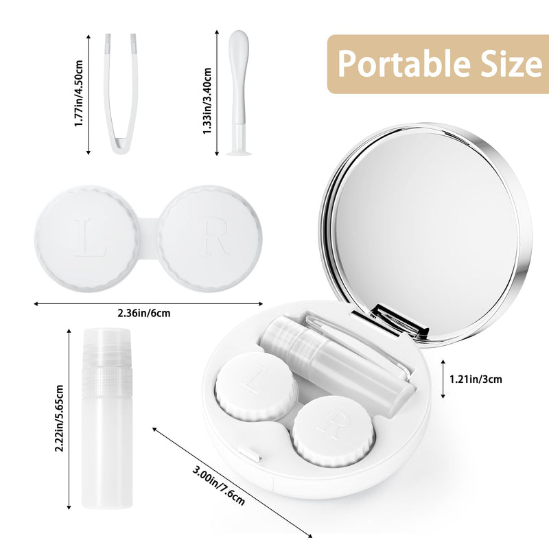 [Australia] - Contact Lens Case/Contact Case, Travel Contact Lens Case Cute Contact Case and Solution Perfect for Daily Travel Outdoor Retro Flowers 