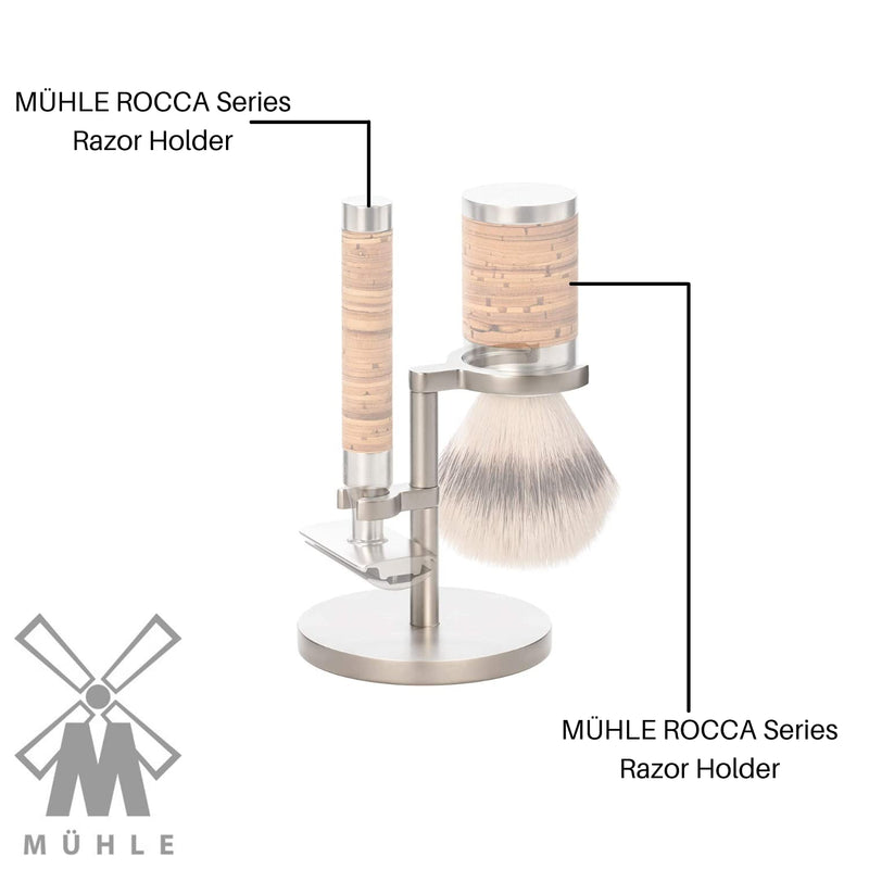 [Australia] - MÜHLE ROCCA Stand for Razors & Shaving Brushes | Shave Accessory | Matt Stainless Steel 