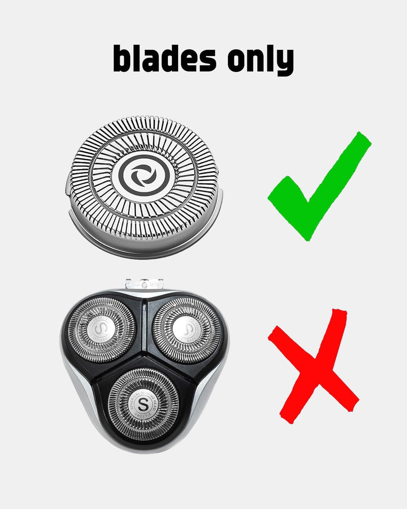 [Australia] - Sweetlf Replacement Blades for SweetLF Electric Shaver SWS7105 SWS7105BK, 6 Pack Electric Razor Blades, 2 Cleaning Brush 6 Packs 