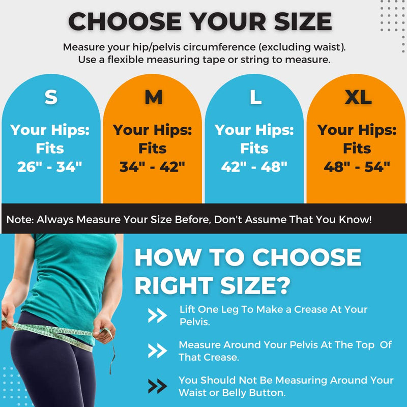 SI Belt - Enhanced Comfort Sacroiliac Joint Support Belt for Men & Women | Ideal for Sciatica & Lower Back Pain Relief | For Daily Use & Physical Activities (Medium) Medium (Pack of 1)