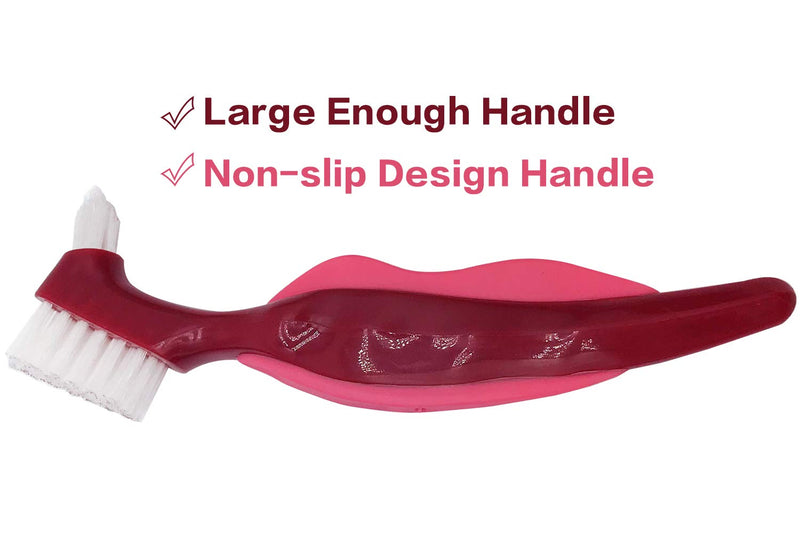 [Australia] - Denture Case,Denture Cups Bath, Toothbrush with hard denture, Dentures Container with Basket Denture Holder for Travel,Mouth Guard Night Gum Retainer Container (Pink) 