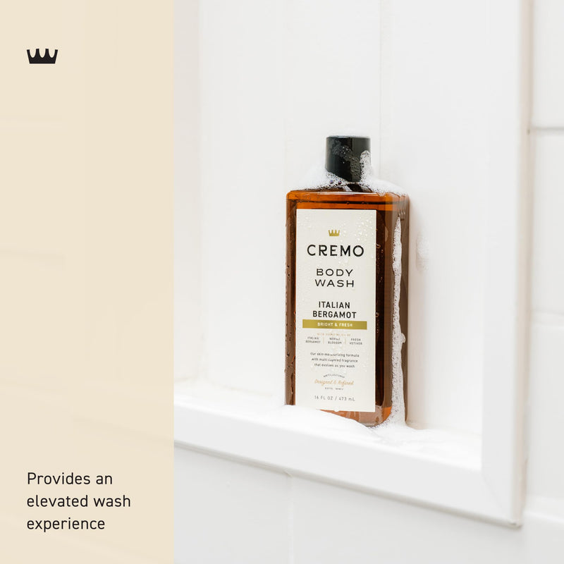 [Australia] - Cremo Body Wash Men, Notes of Italian Bergamot, Neroli Blossom, and Fresh Vetiver, Rich-Lathering Italian Bergamot, 16 Fl Oz 16 Fl Oz (Pack of 1) 