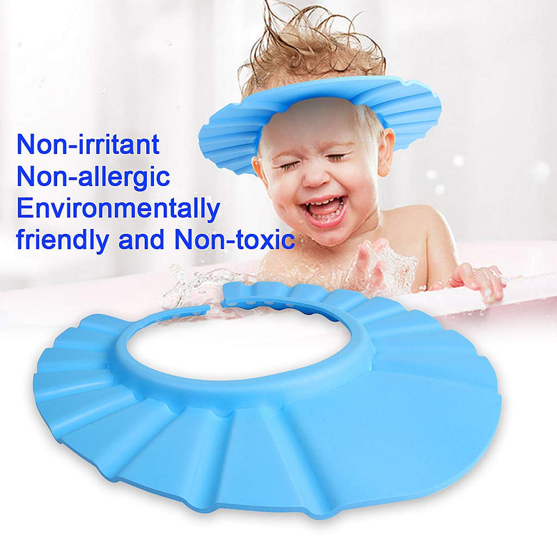 [Australia] - EWIN(R) 4pcs Soft Adjustable Baby Kids Children Shampoo Bath Bathing Shower Cap Hat Wash Hair Shield Hat 