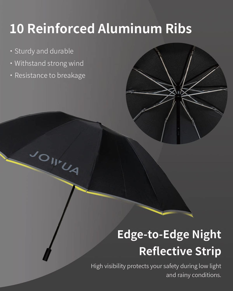 Jowua Anti-rebound Inverted Umbrella Water-repellent Quick Drying Fabric Blue *Water-repellent